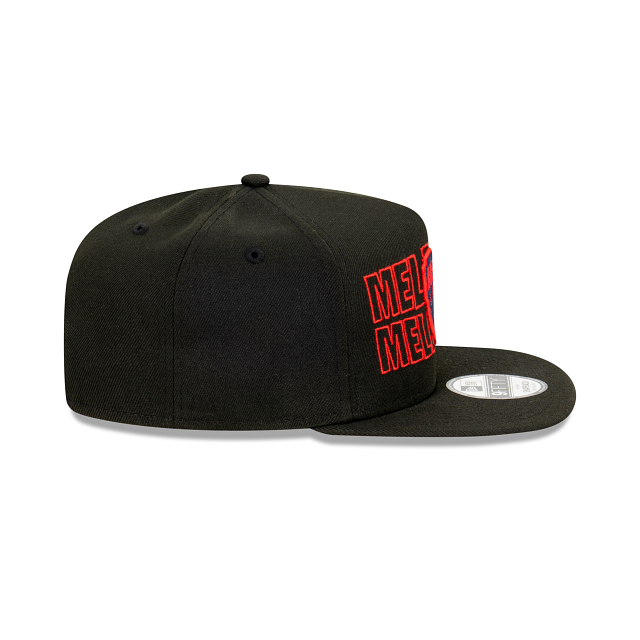 Melbourne Demons Hat - AFL Neon Lights Black 9Fifty A-Frame Snapback Cap - New Era